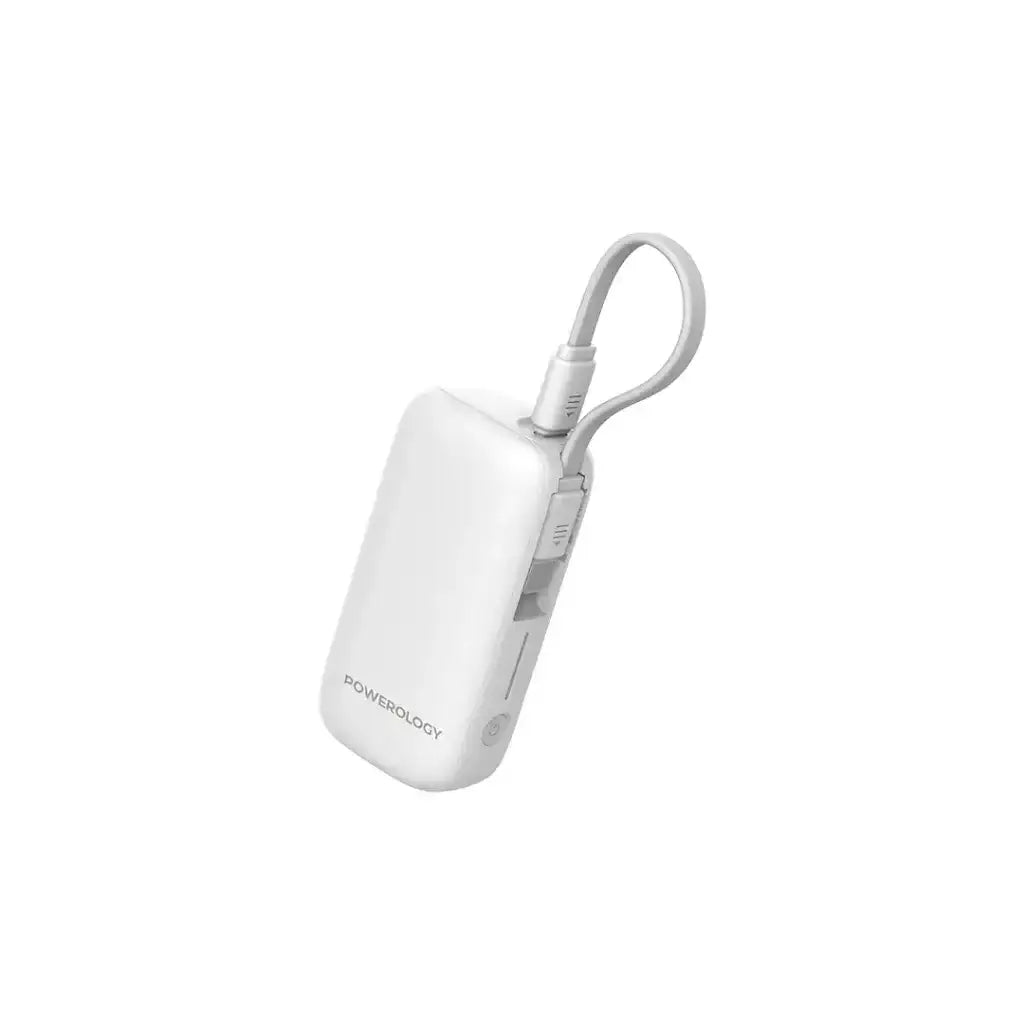 Powerology PD 20W QC 18W PP065 5000mAh power Bank - White - GulfStore.com