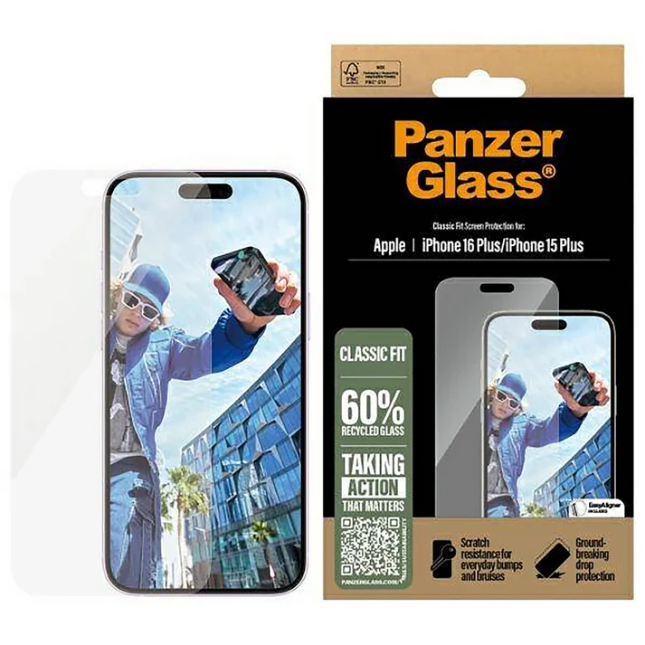 PanzerGlass Screen Protector iPhone 16 Plus 6.7