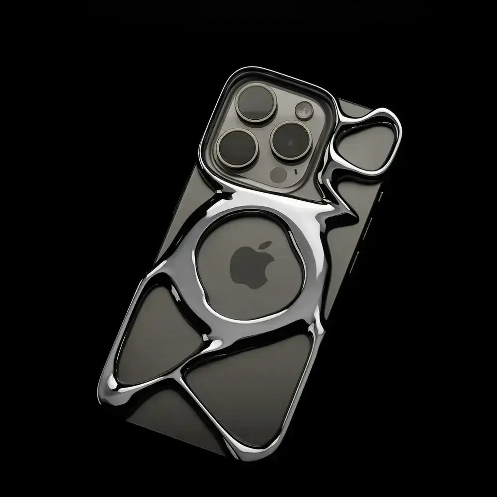 AM Emptiness iPhone 15 pro max Case - Shiny Silver+Black - GulfStore.com