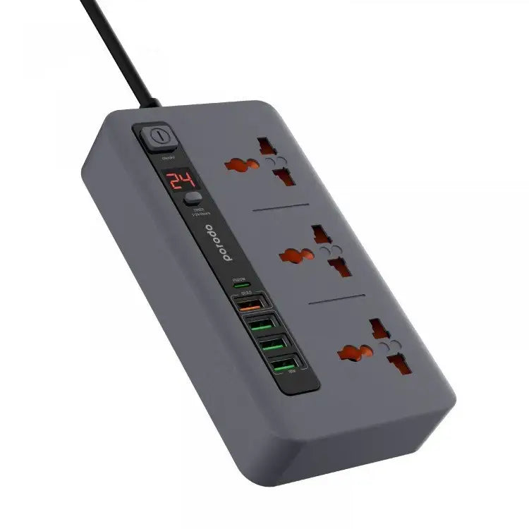 Porodo Multi-Port Power HUB 4 USB-A/USB-C Ultimate Home & Office Kit 2M PD-FWCH013-GY – Grey - GulfStore.com