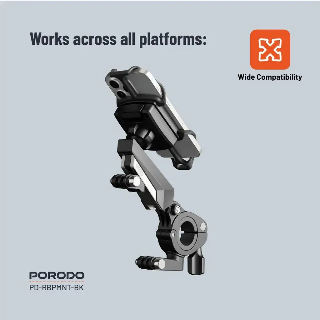 Porodo Shock-Absorption Bicycle Mount - Black PD-RBPMNT-BK - GulfStore.com