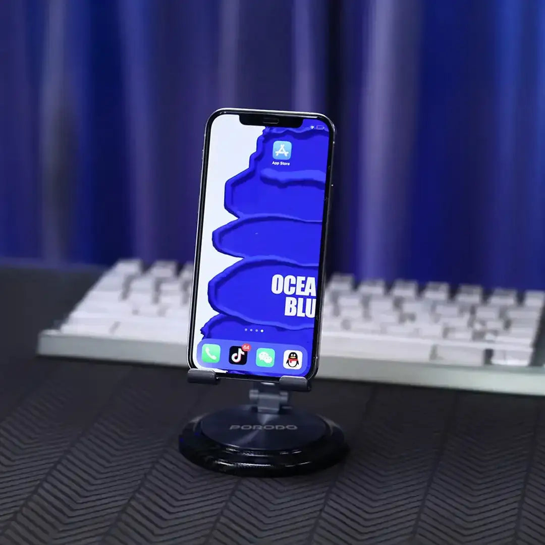 Porodo 360° Rotating Mobile & Tablet Stand(PD-HSM25-GY) - GulfStore.com