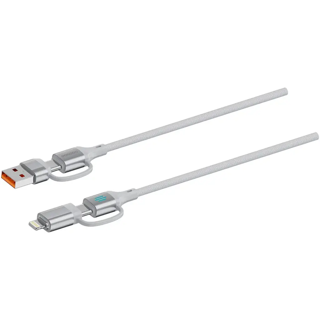 PDCDCSL | Porodo 4in1 High Speed Charging Cable 1M - Silver
