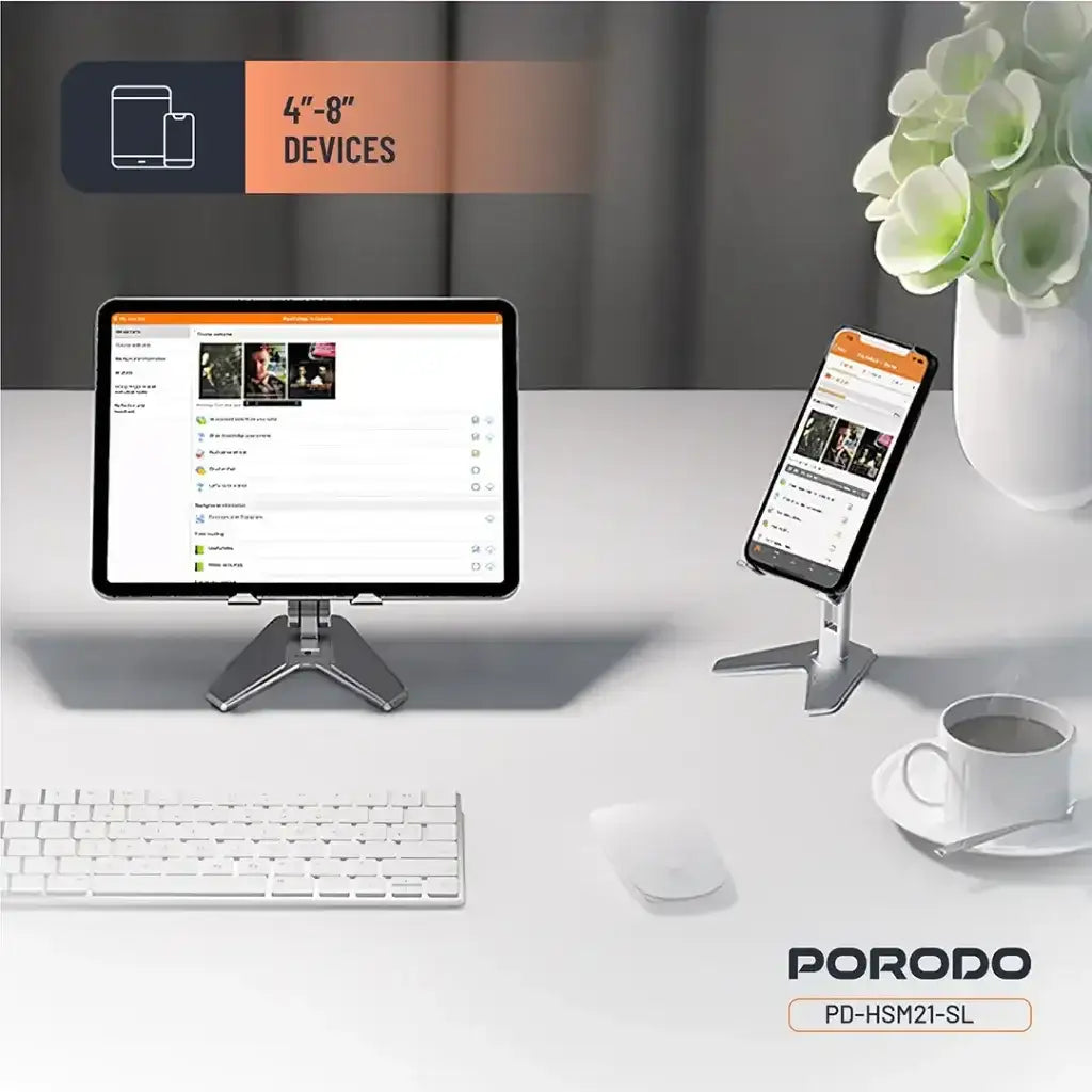 Porodo Aluminum Alloy Mobile Stand (PD-HSM21-SL) - GulfStore.com