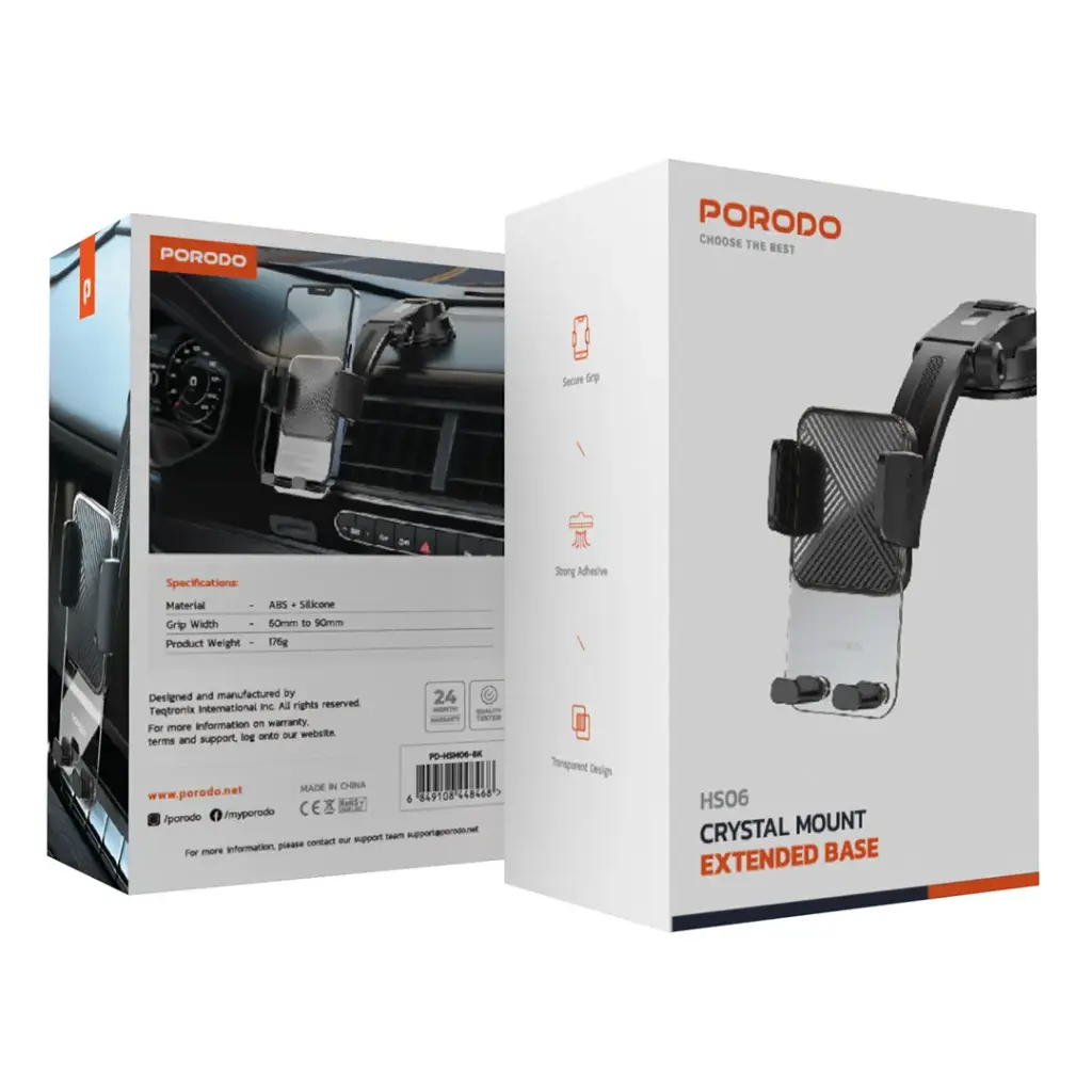 PD-HSM06-BK | قاعدة بورودو كريستالية ممتدة | أسود