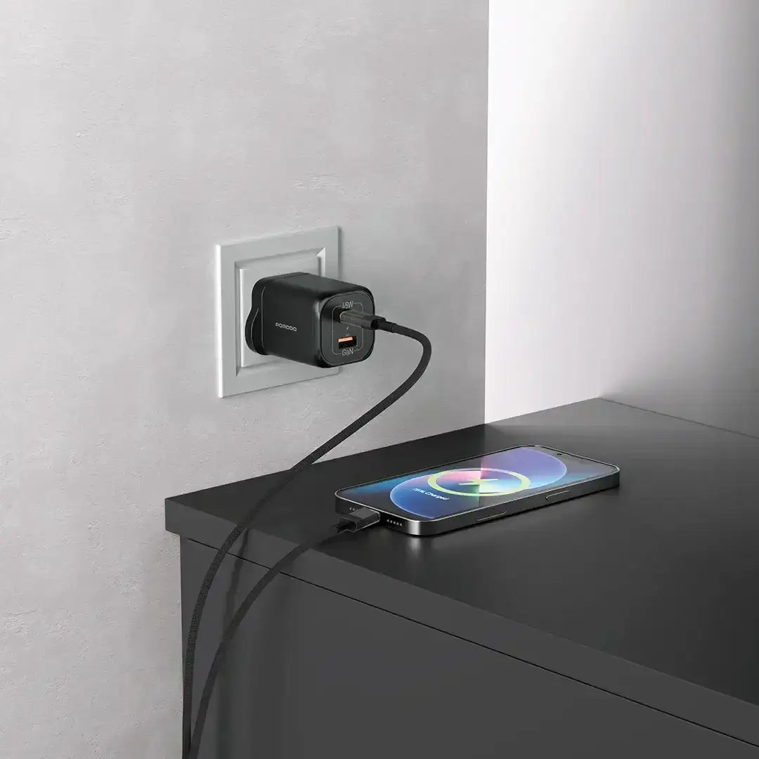 Porodo Dual-Port Quick Charger - GulfStore.com