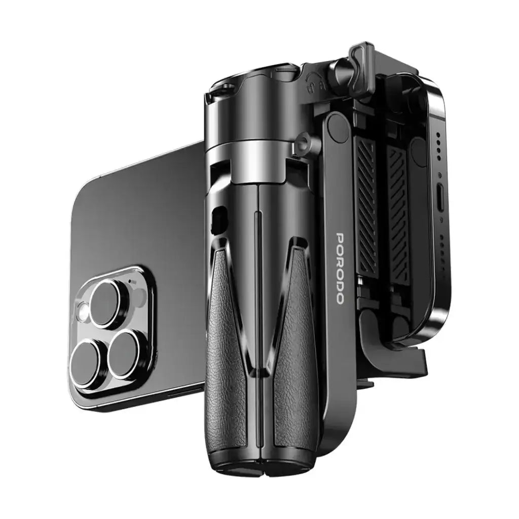 PD-HSM12-BK , Porodo Hs12 Quad -Base Camera Shutter Selfie -Black - GulfStore.com