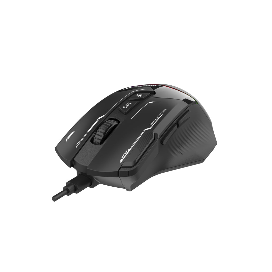 PDX321 | Porodo Gaming 8D RGB Wired Mouse DPI 7200 | Black
