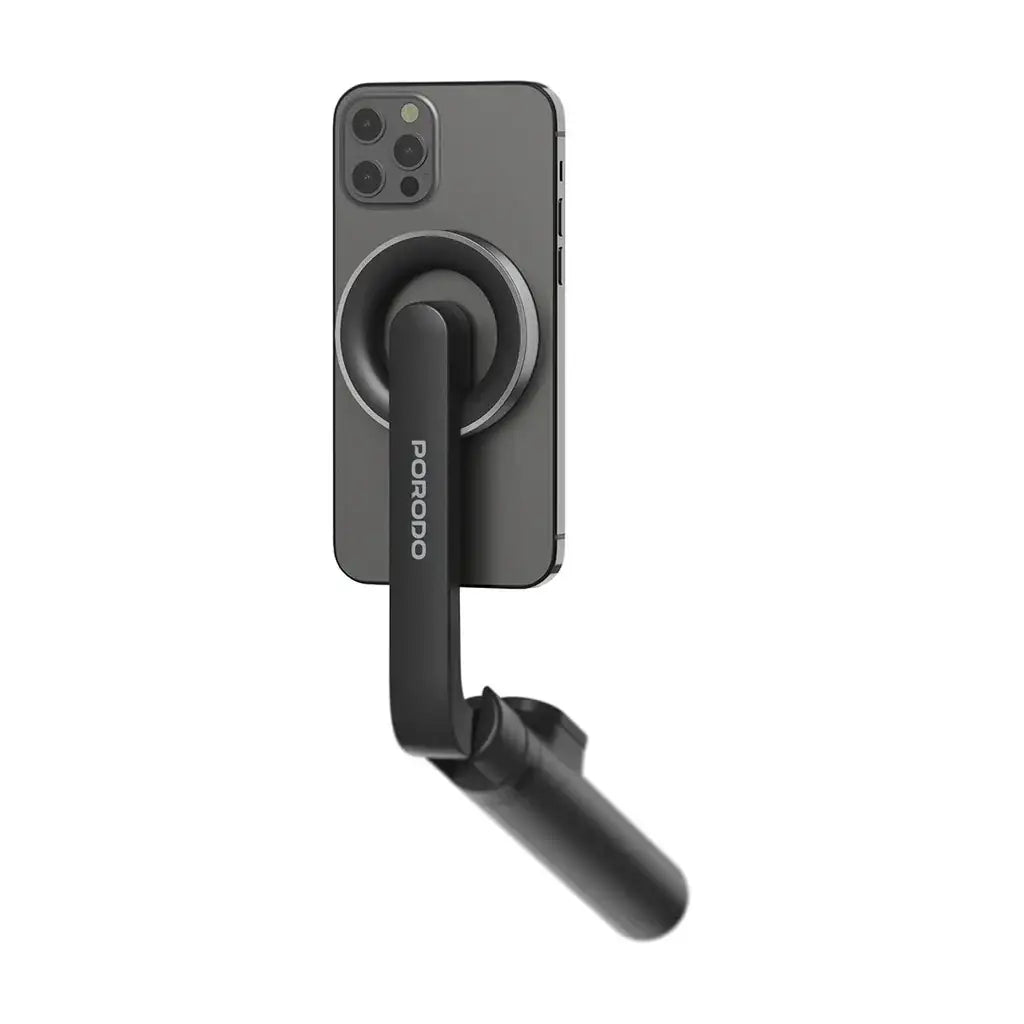 Porodo Magnetic Selfie Stick 64.5cm Extendable with 3 Leg Tripod and Remote Control - Black (PD-MGS64-BK) - GulfStore.com