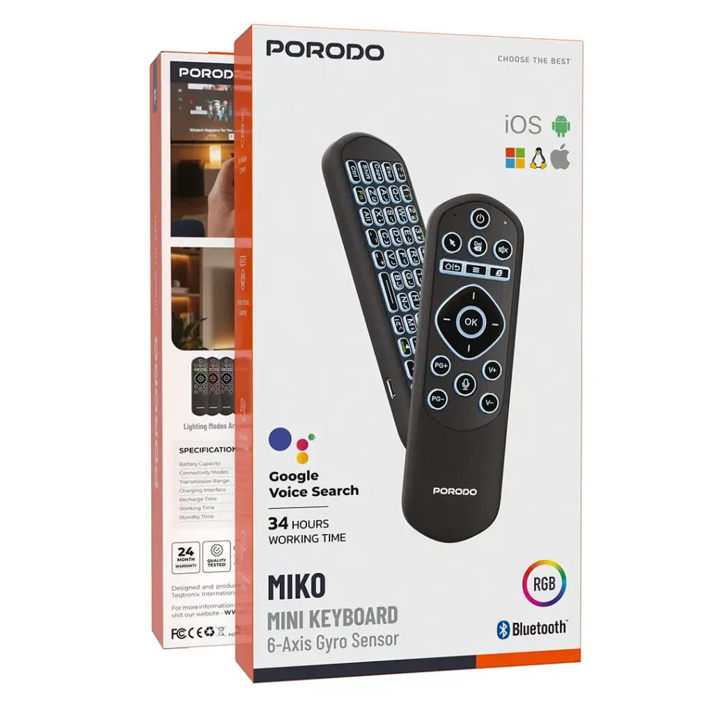 Porodo Mike Mini Keyboard 6-Axis Gyro Sensor - Black