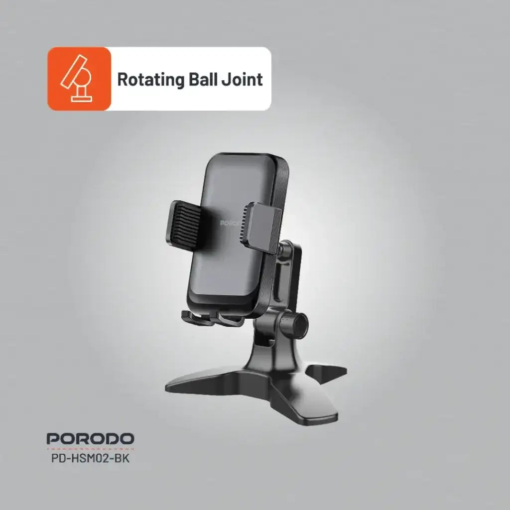 PD-HSM02-BK , Porodo Multi Angle Desk Phone Holder - Black - GulfStore.com