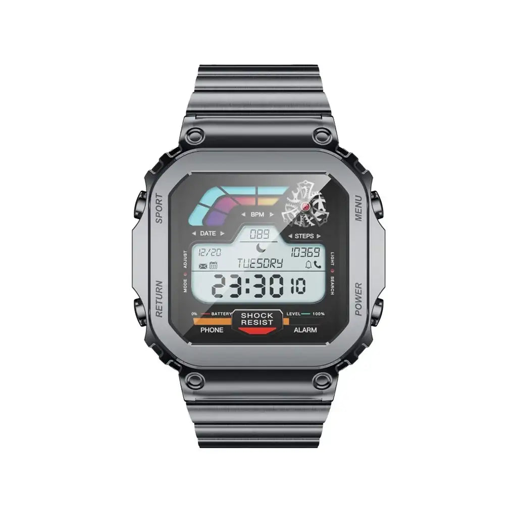 PD-NOMAD-SL , Porodo Nomad Smart Watch- Silver - GulfStore.com