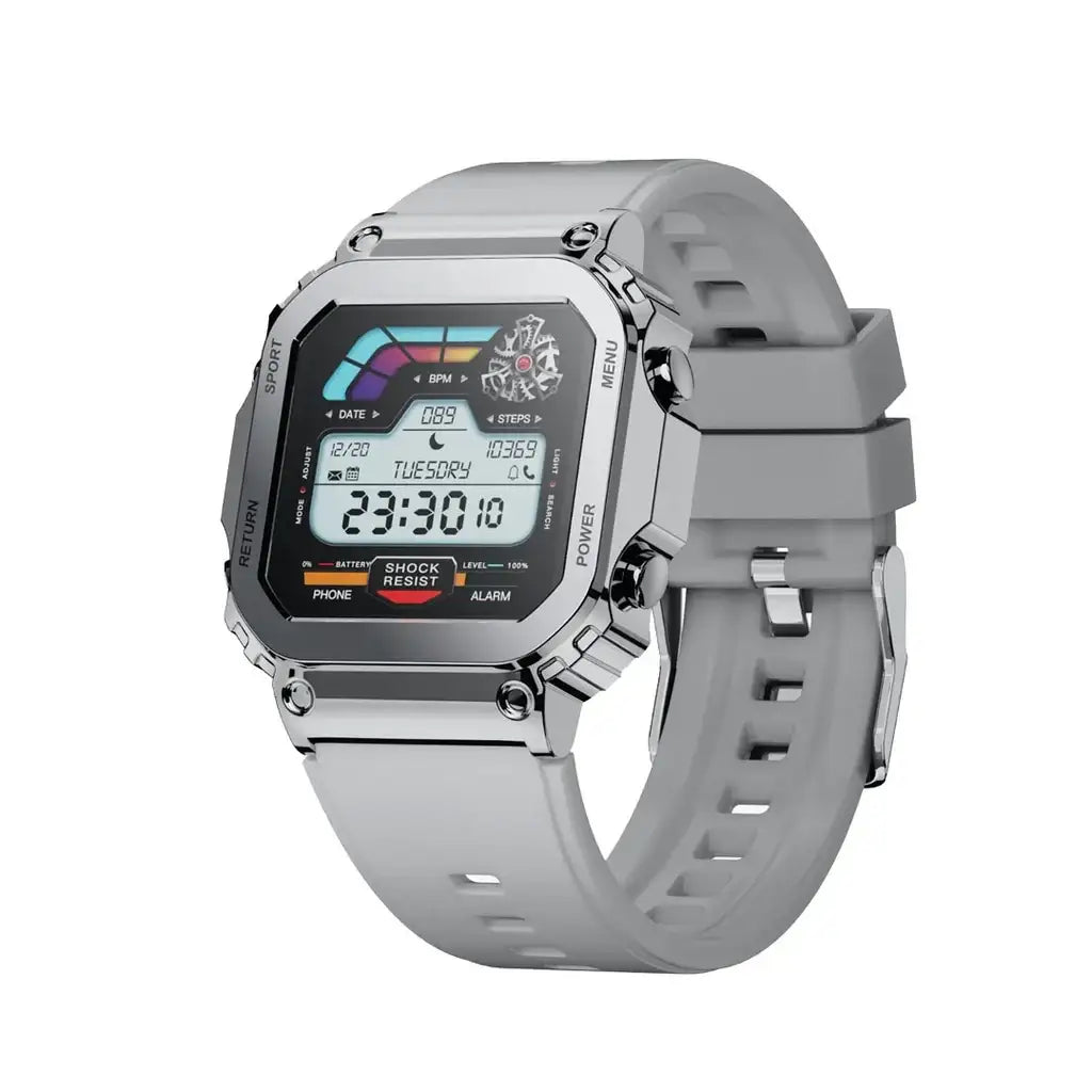 PD-NOMAD-SL , Porodo Nomad Smart Watch- Silver - GulfStore.com