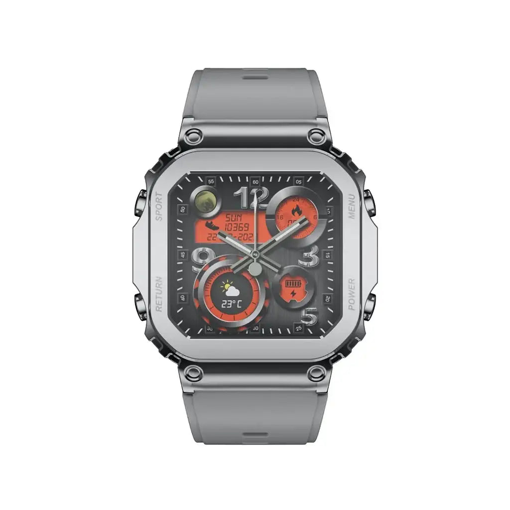 PD-NOMAD-SL , Porodo Nomad Smart Watch- Silver - GulfStore.com