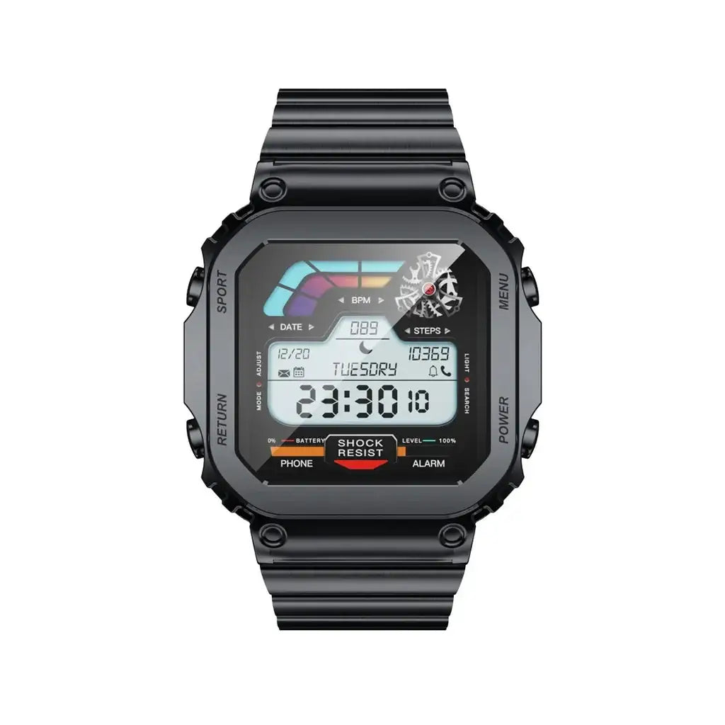 PD-NOMAD-BK , Porodo Nomad Smart Watch - Black - GulfStore.com