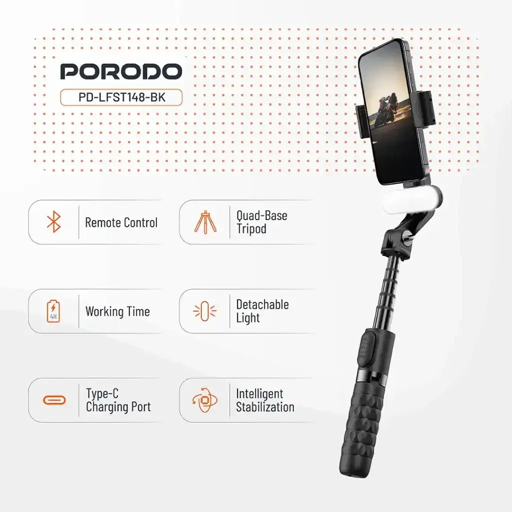 Porodo QuadBase Gimbal Stabilizer - GulfStore.com