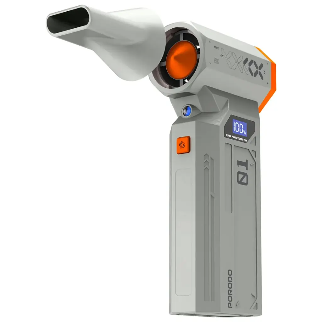 Porodo Rushjet Cordless Dust Blower with Turbo Speed - Gold/Orange