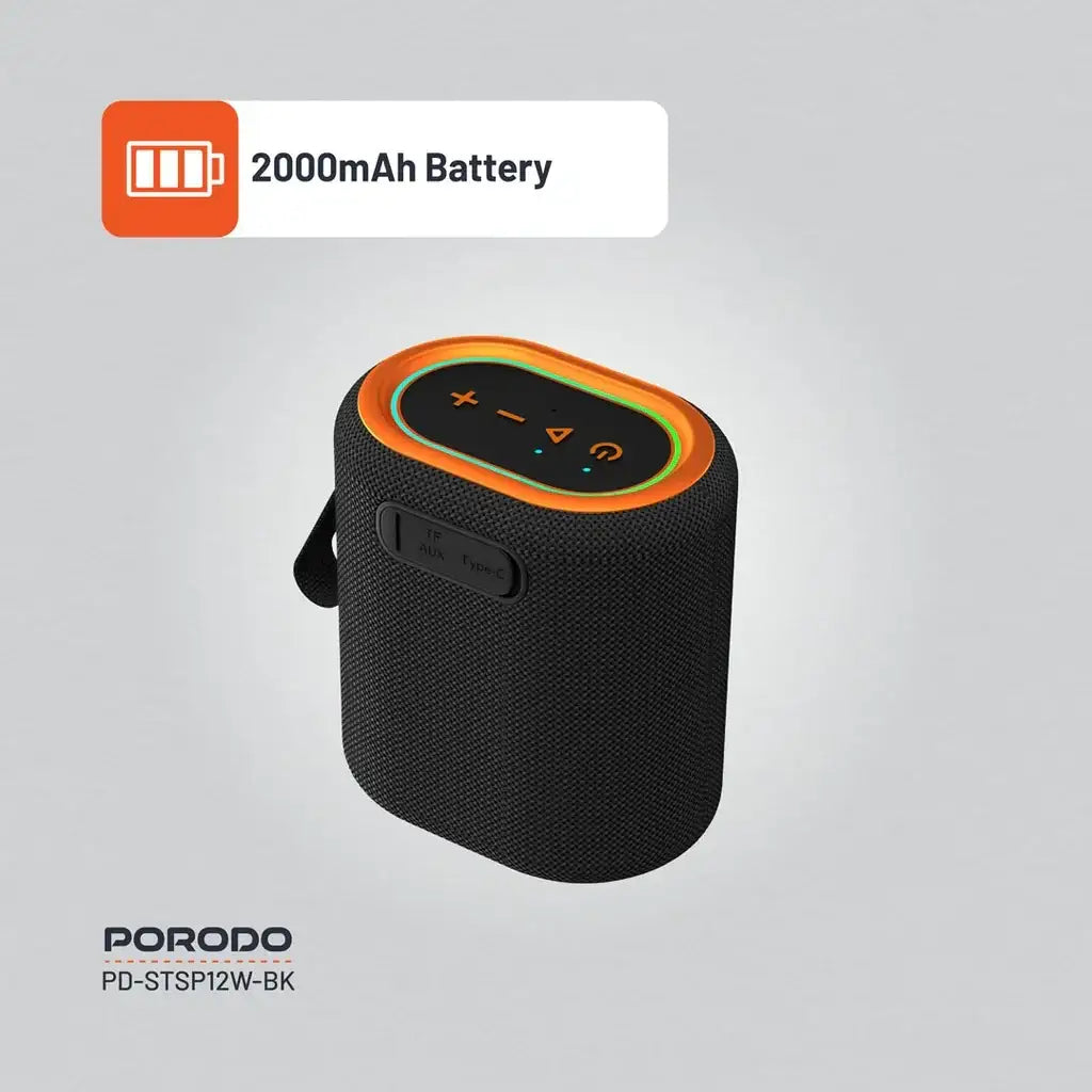 PD-STSP12W-BK , Porodo Soundtec TWS Speaker 12W - Black - GulfStore.com