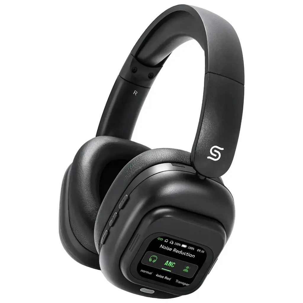 PDJYBN618BK | Porodo Soundtec Touchwave ANC Headphones With Detachable Touch Screen | Black