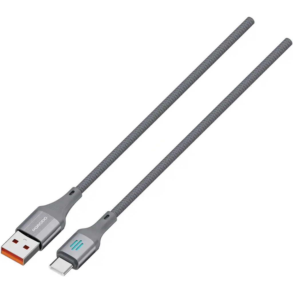PDDC96 | Porodo Usb-A To Usb-C Charging & Data Cable 1M - GREY