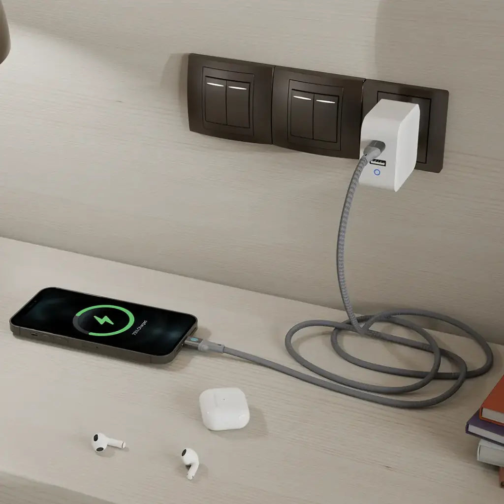 PDDC240 | Porodo Usb-C To Usb-C 240W PD Charging & Data Cable 1M -Grey