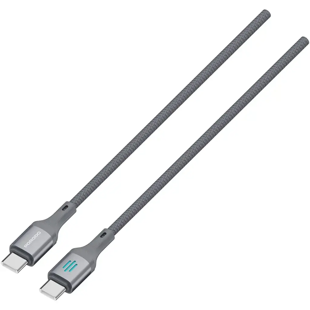 PDDC240 | Porodo Usb-C To Usb-C 240W PD Charging & Data Cable 1M -Grey