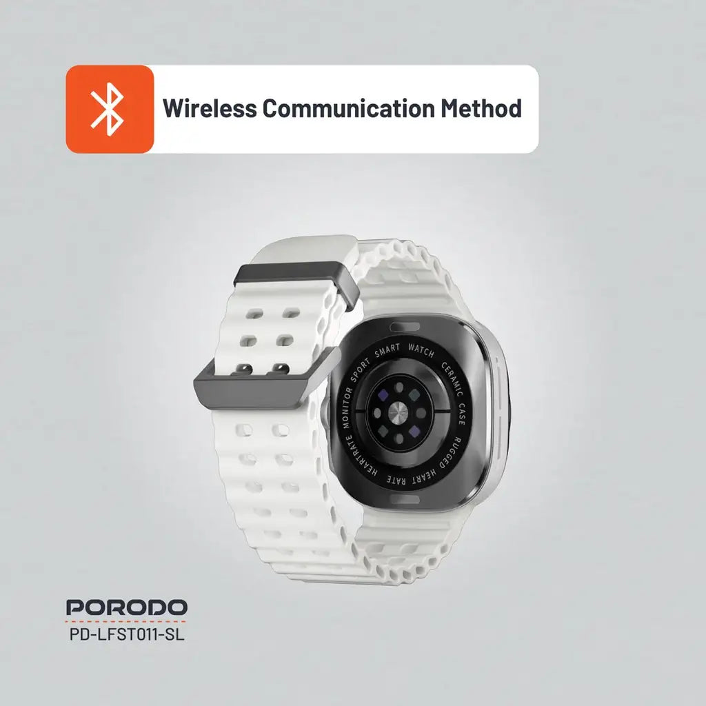 PD-LFST011-SL , Porodo Voyager Smart Watch - Silver - GulfStore.com