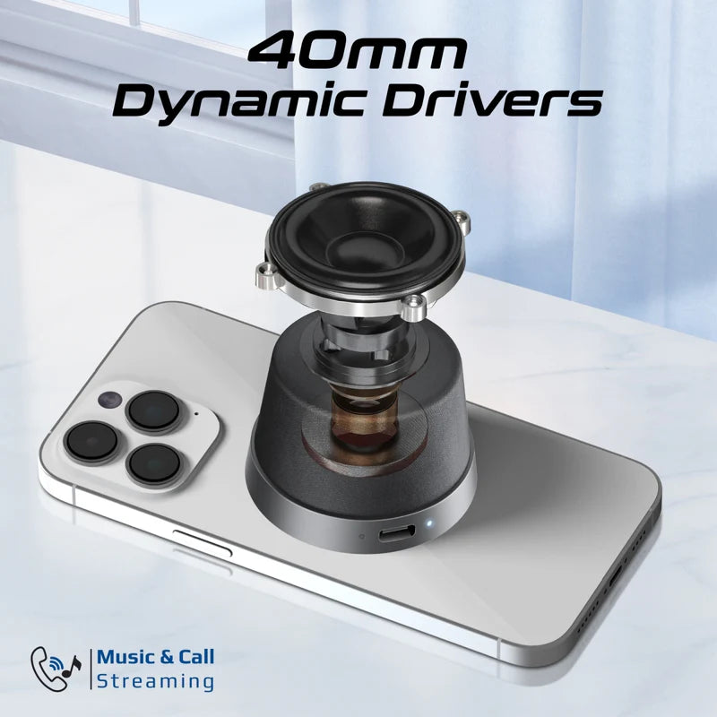 PROMATE High-Fidelity Mini Bluetooth Speaker with MagSafe Compatible Base - Black