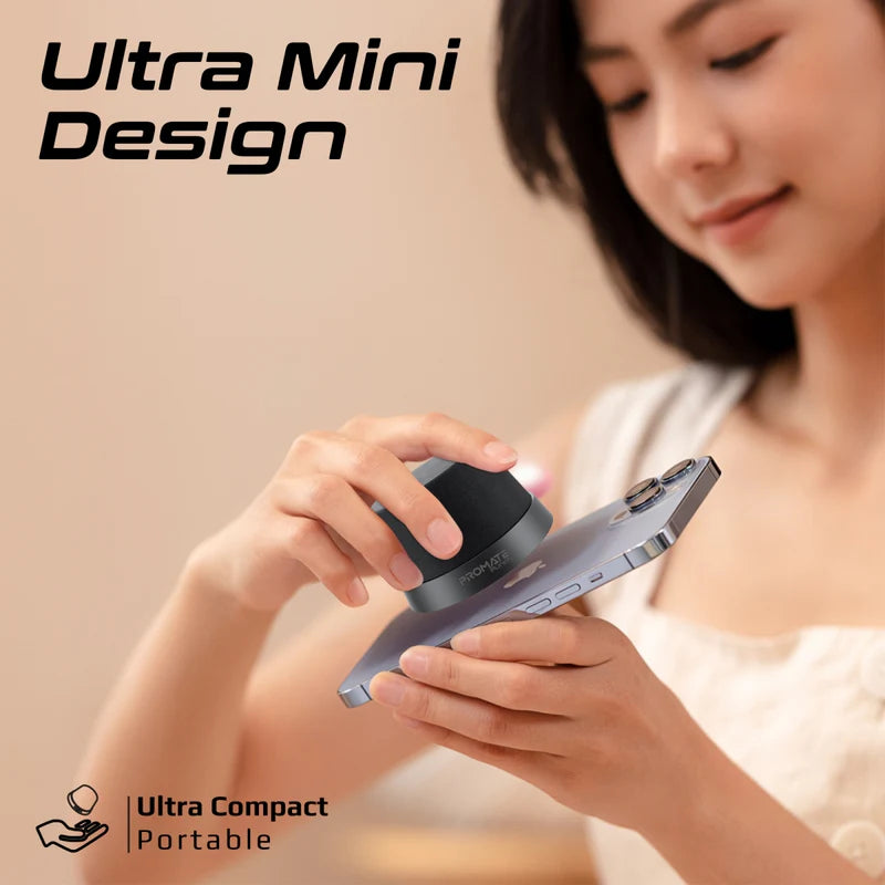 مكبر صوت بلوتوث صغير عالي الدقة من بروميت مع قاعدة متوافقة مع ماج سيف - أسود