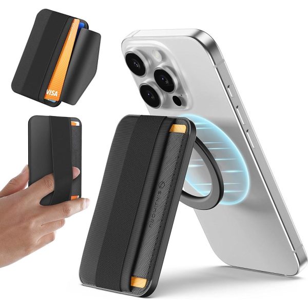 Sinjimoru | SMA-BAND-STAN-BK | Sinjimoru MagSafe Wallet M-Band Stand - GulfStore.com