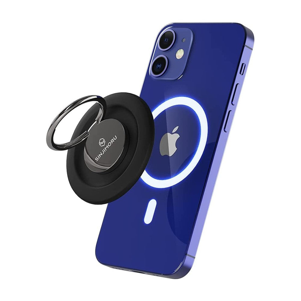 Sinjimoru M-Ringo Magnetic Phone Ring Holder for Apple MagSafe Case , Metallic Black , SMA-RING-MINI-MB-US - GulfStore.com
