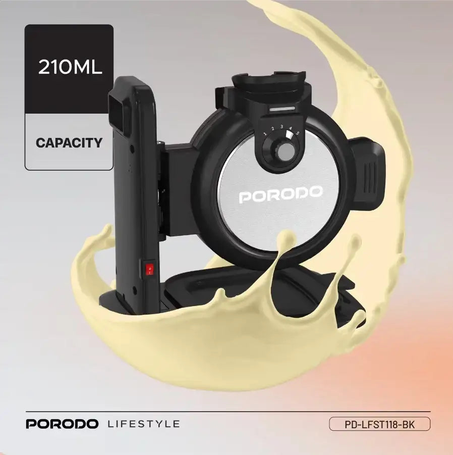 Porodo Lifestyle Vertical Waffle Maker PD-LFST118-BK - Black - GulfStore.com