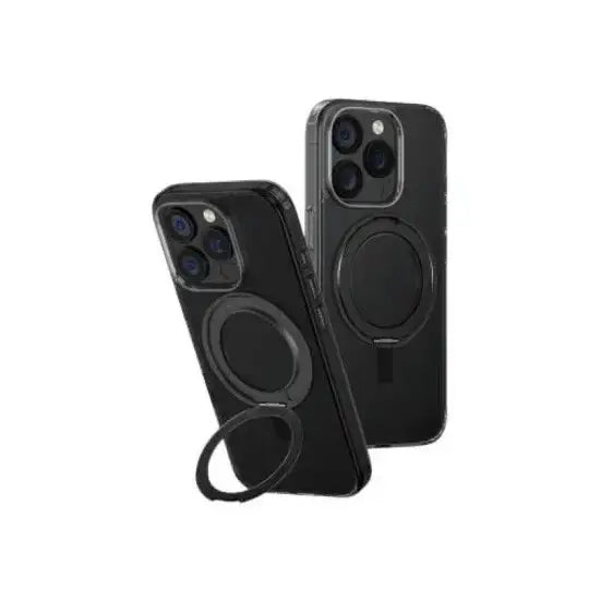 UNIQ HYBRID IPHONE 16 PRO MAX MAGCLICK 360 ROTATING KICKSTAND - CARBON (BLACK) - GulfStore.com