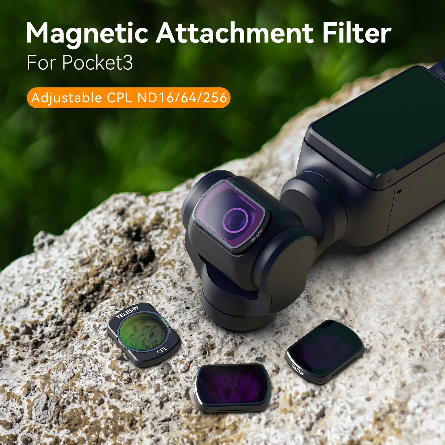Telesin Filter kit (CPL+ND16/64/256) for DJI Pocket3