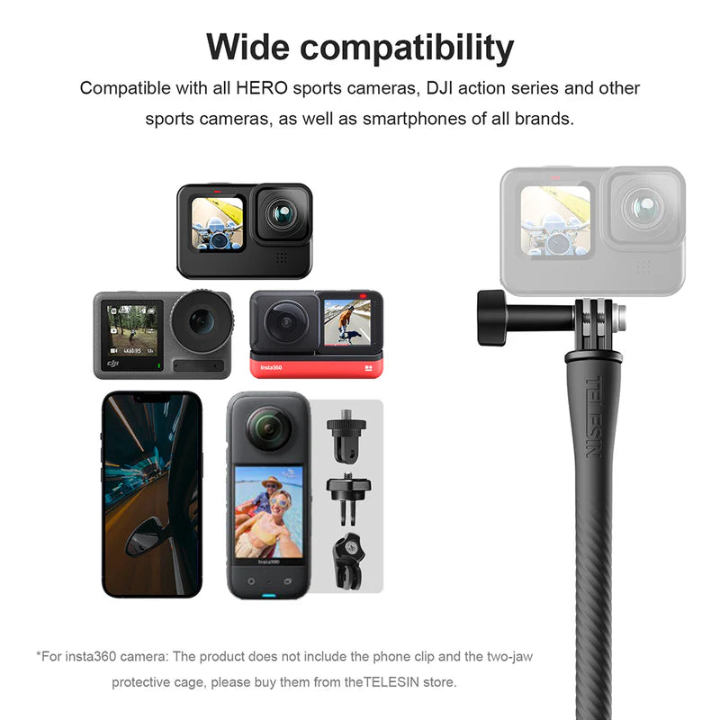 TELESIN Flexible Mount For Action Cameras/Phones