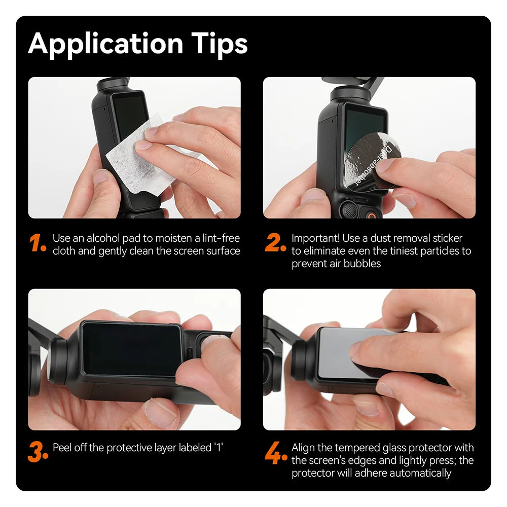 Telesin AR Screen Protector for Pocket 4P with positioning fram