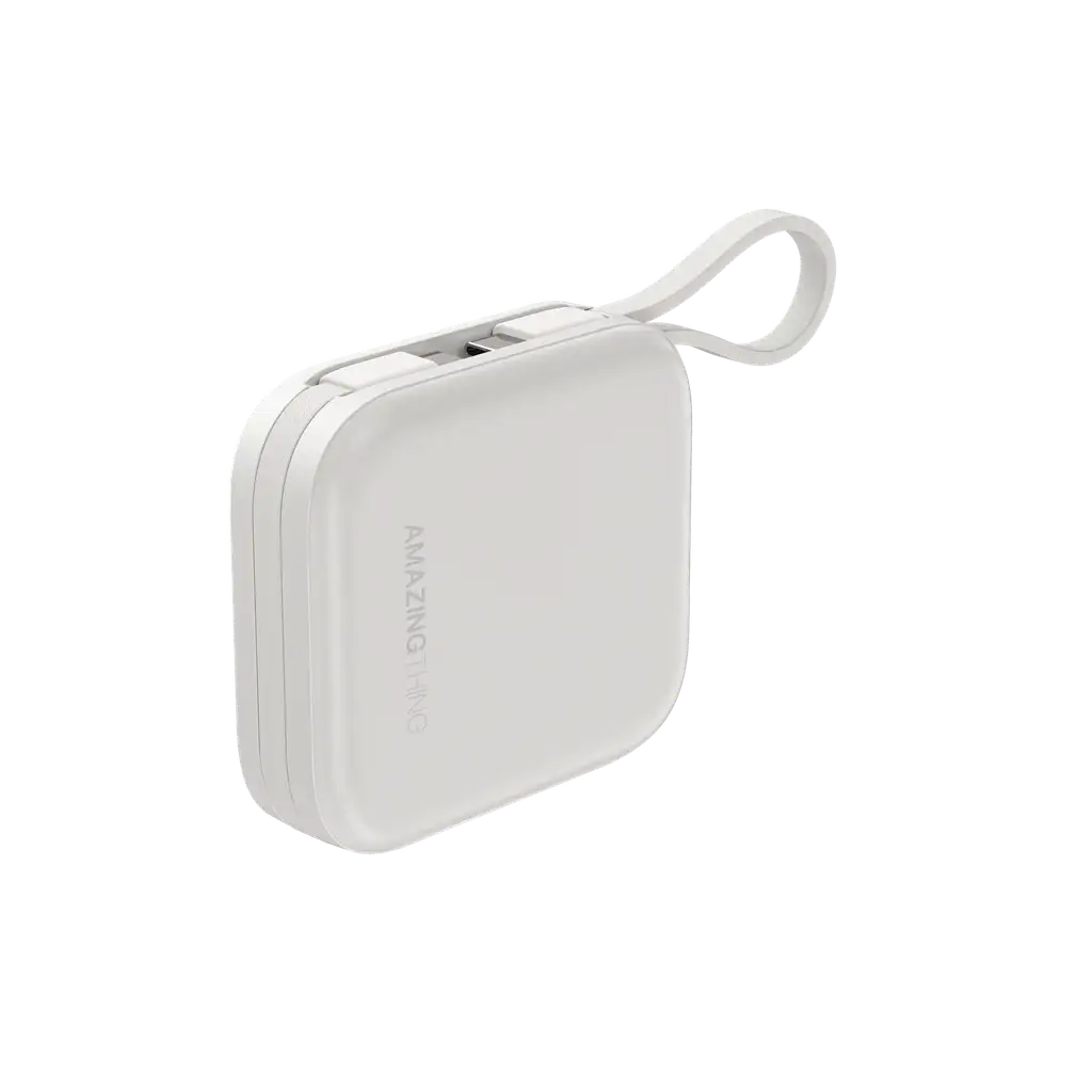 AMAZINGTHING | 17943 | THUNDER Go 10000Mah Power Bank With Built-In 2 Usb-C Cables | Gray - GulfStore.com