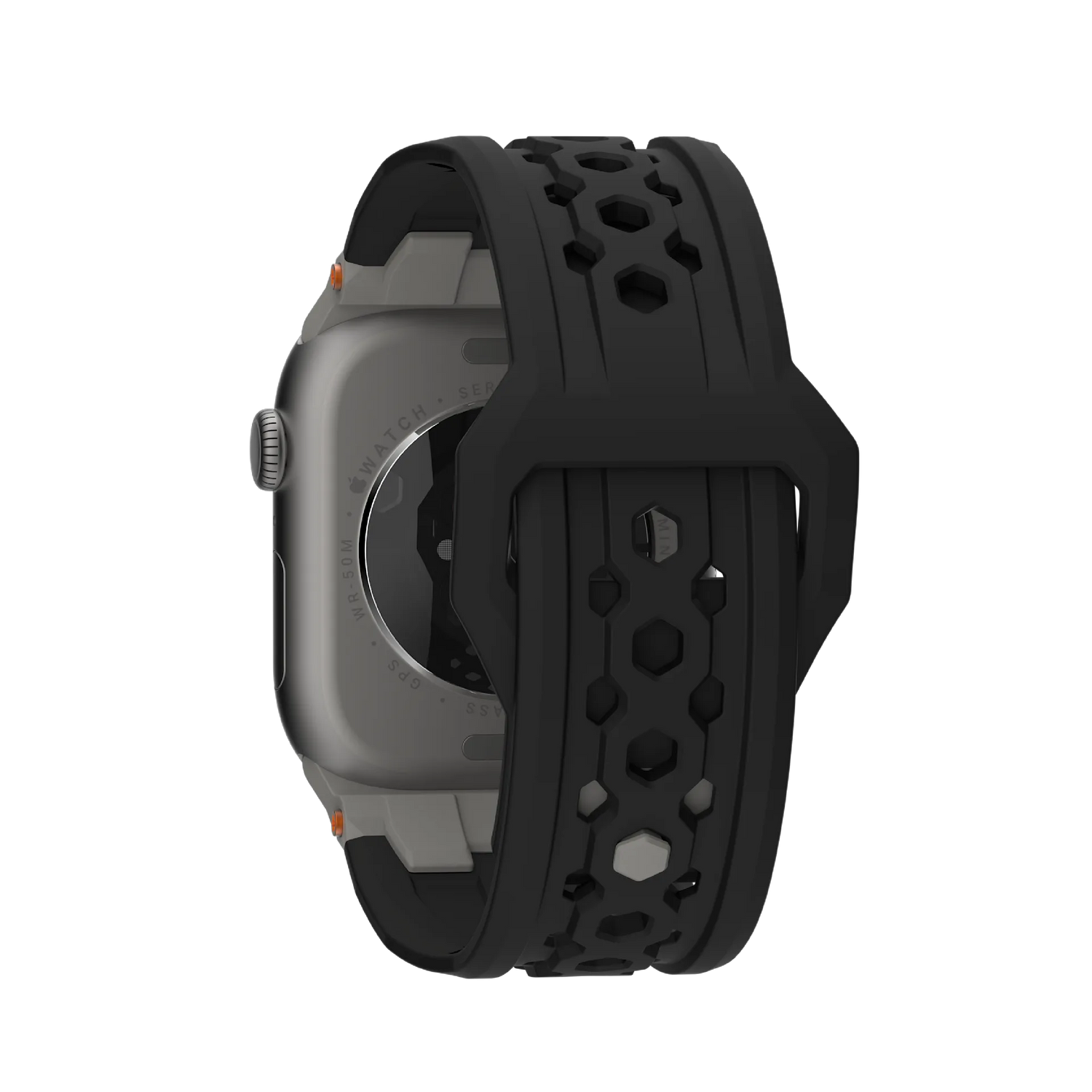 UAG | 194158114037 | UAG Apple Watch 49/45/44/42 Monarch Strap - Black/Titanium
