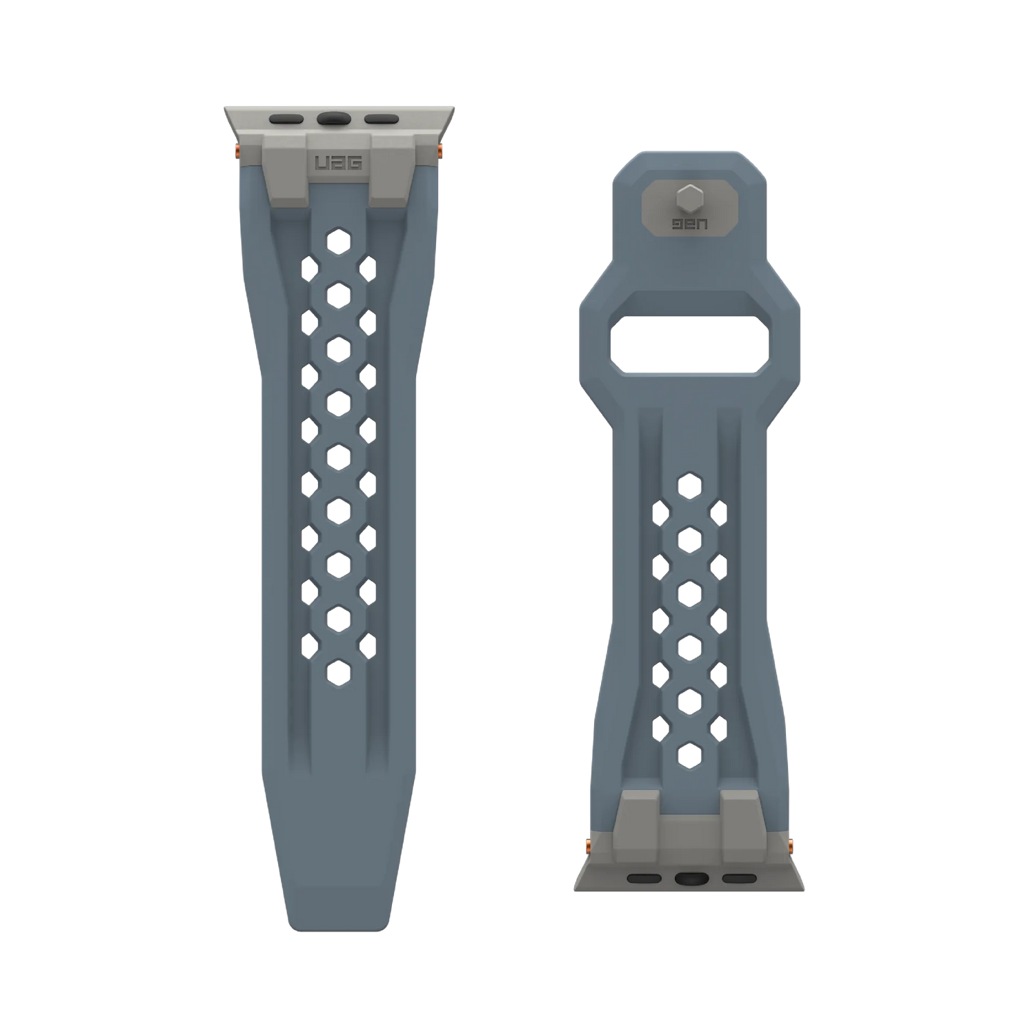 UAG | 194158114136 | UAG Apple Watch 49/45/44/42 Monarch Strap Cloud Blue/Titanium