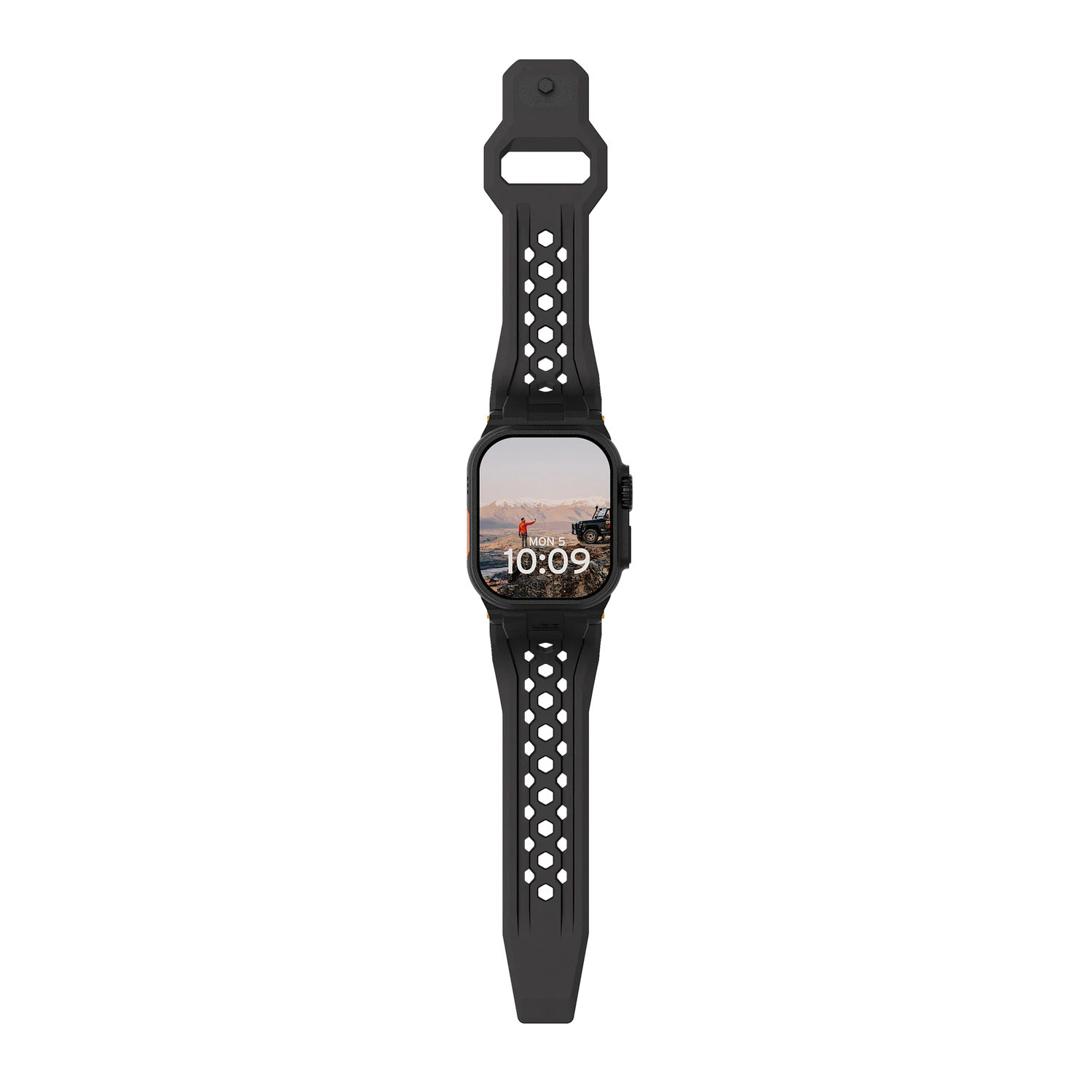 UAG | 194158117236 | UAG Apple Watch 49/45/44/42 Monarch Strap - Black/Black Titanium