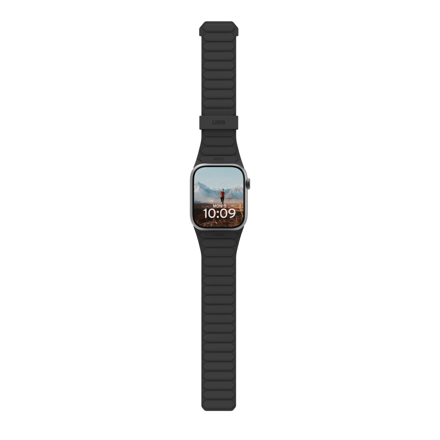 UAG | 194161114036 | UAG Apple Watch Pathfinder Strap 49mm/45mm/44mm/42mm - Black/Titanium