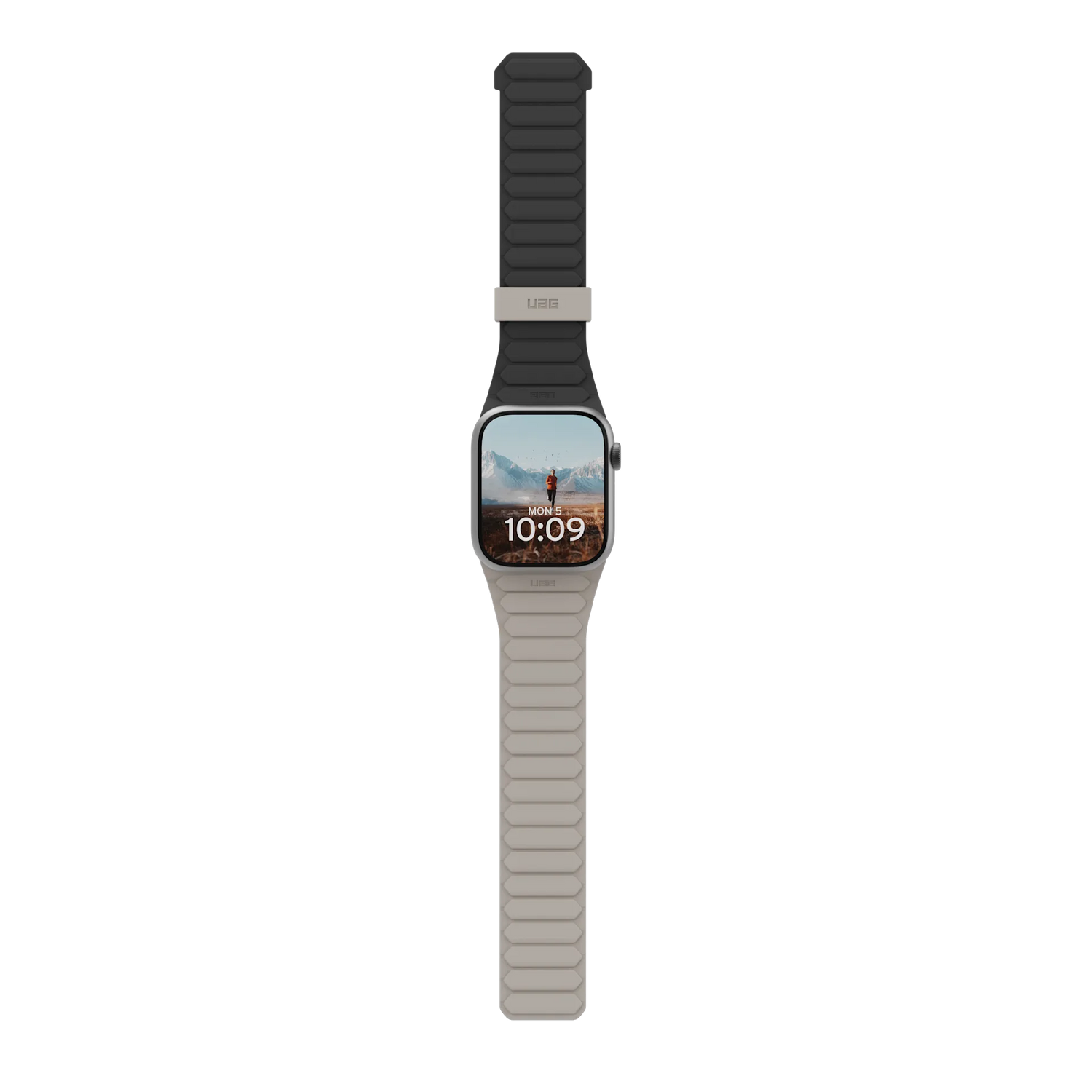 UAG | 194161114036 | UAG Apple Watch Pathfinder Strap 49mm/45mm/44mm/42mm - Black/Titanium