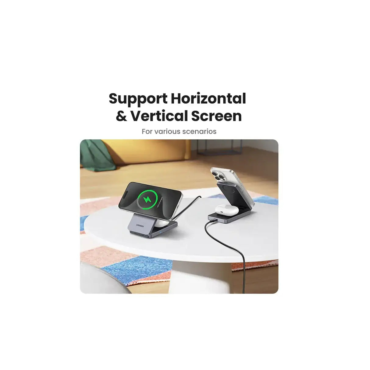 W706 | UGREEN | 2-in-1 Magnetic Wireless Charger 20w | 45057 - GulfStore.com
