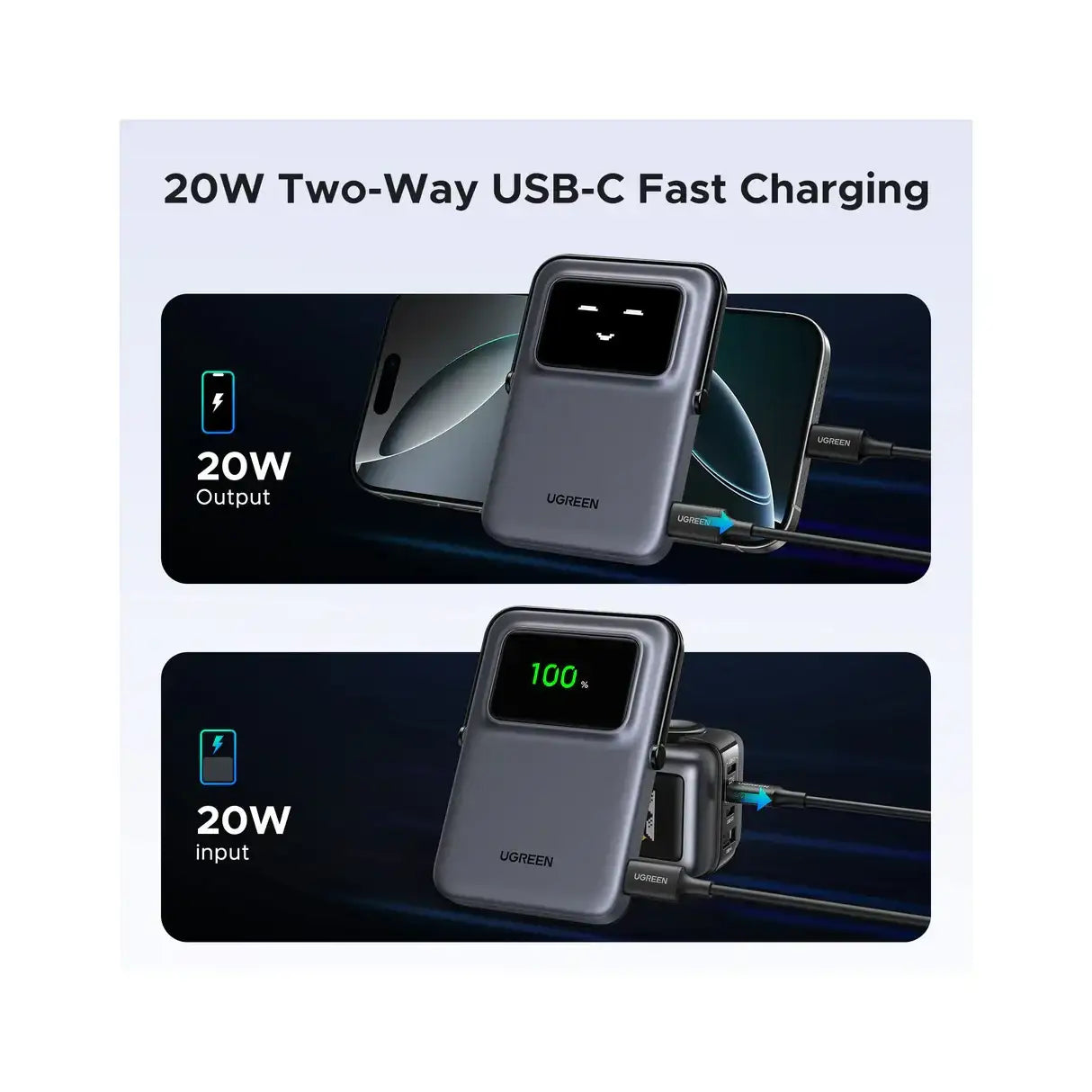 UGREEN 5000mAh Magnetic Wireless Power Bank - GulfStore.com
