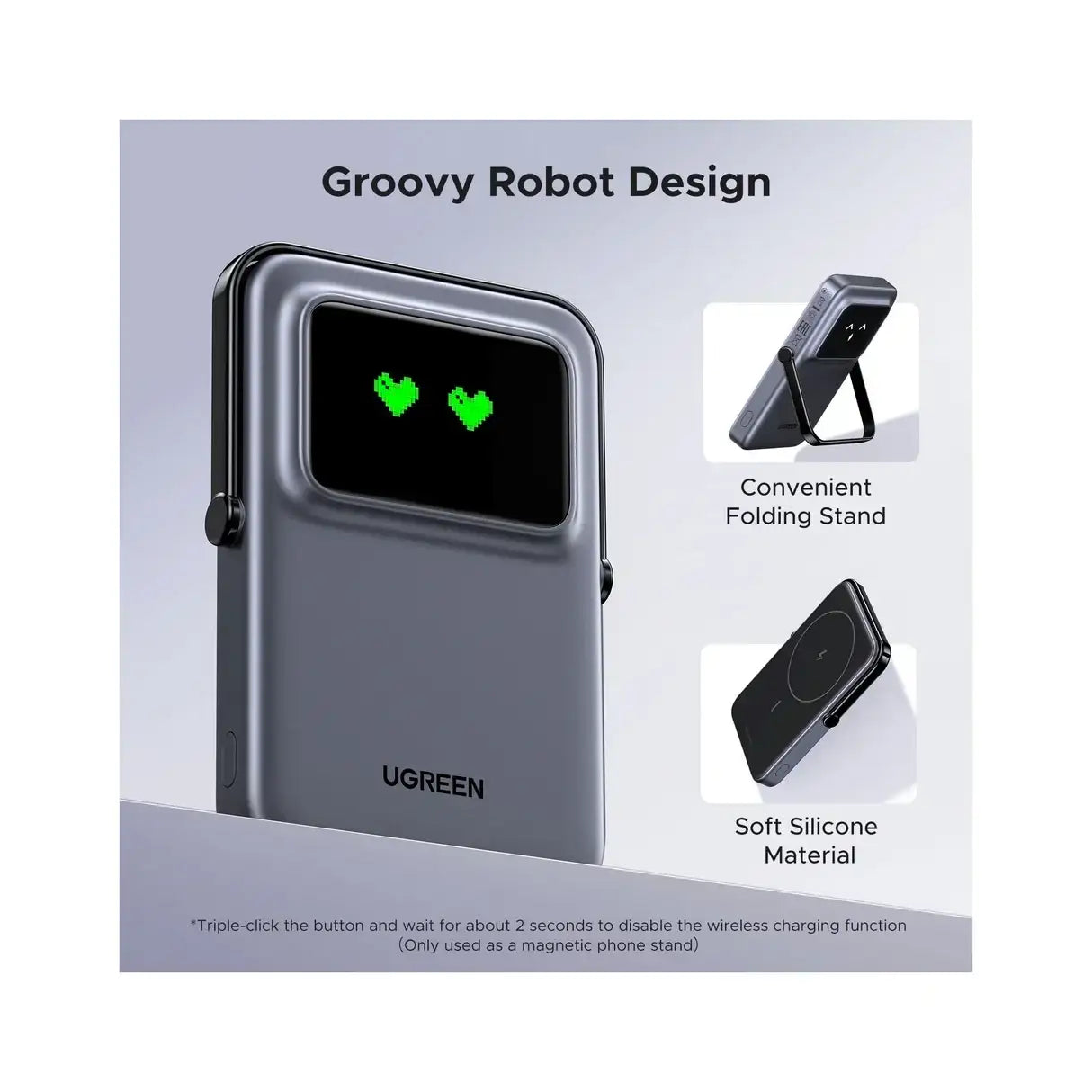 UGREEN 5000mAh Magnetic Wireless Power Bank - GulfStore.com