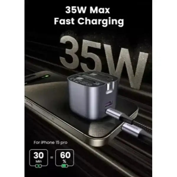 CD350 | UGREEN | Nexode 35W 2-Port GaN Fast Charger UK | 15540 - GulfStore.com