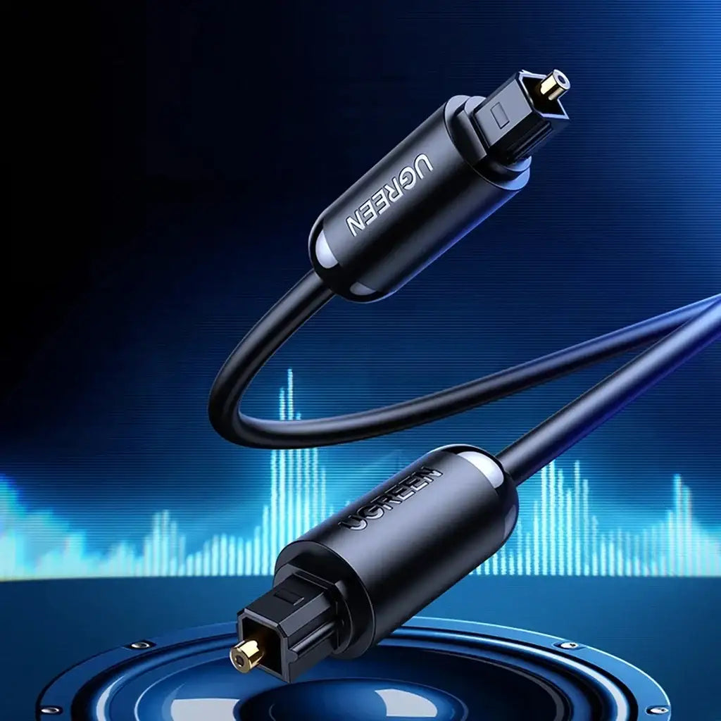AV122 | UGREEN | Toslink Optical Audio Cable 2m (Black) | 70892 - GulfStore.com