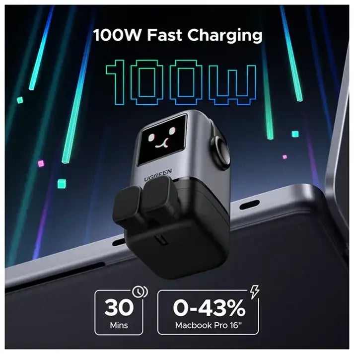 X688 | UGREEN | Uno 100W 4-Port GaN Fast Charger UK | 45648B - GulfStore.com
