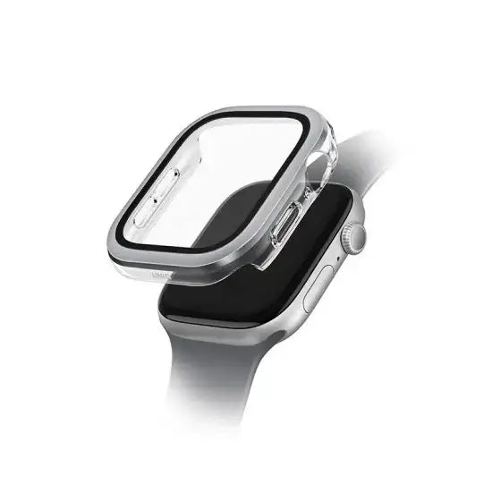 UNIQ VOUTE WATCH CASE WITH TEMPERED GLASS SCREEN 46MM - SILVER (SILVER) - GulfStore.com