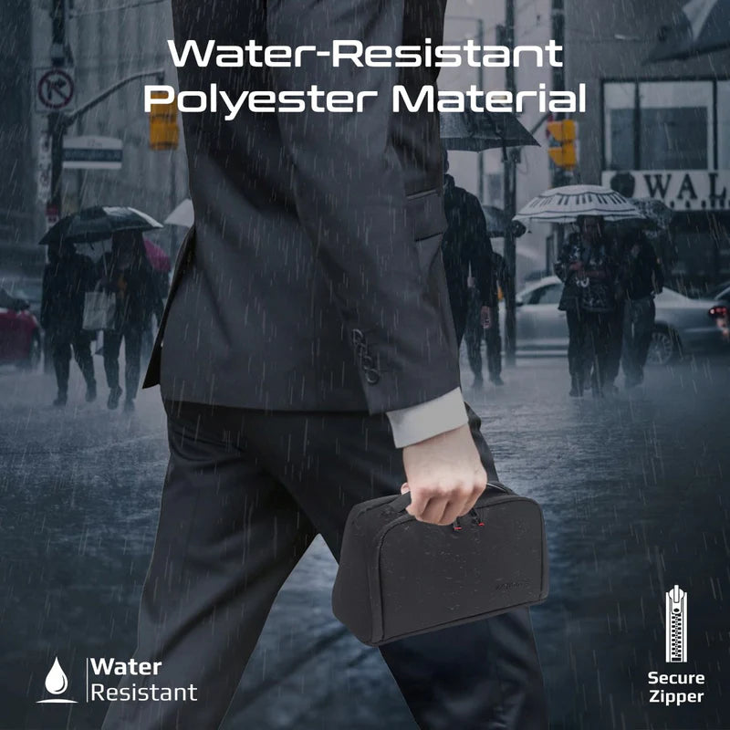 PROMATE Travel Aceesories Organizer with Multiple Compartments & Large Capacity - Black